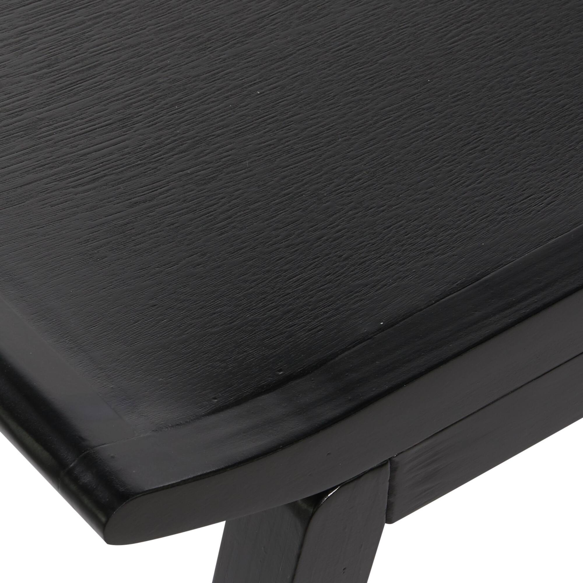 17'' Black Wood Traditional Stool